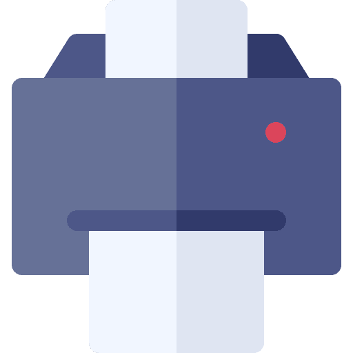 Printer printing tools and utensils technology icon