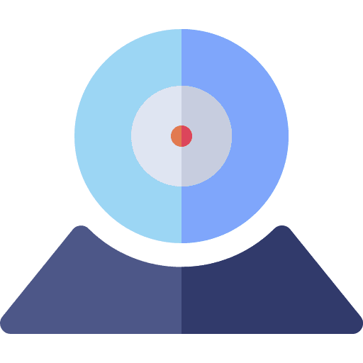 Webcam electronics round webcam videocam icon