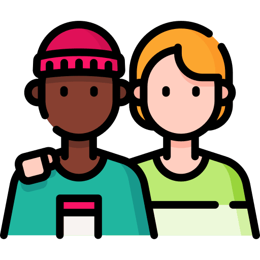 Friend inclusive sympathy diversity icon