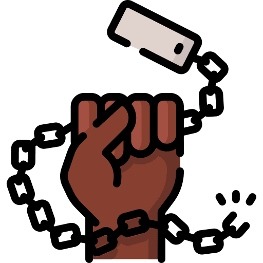No racism chain injustice activism icon