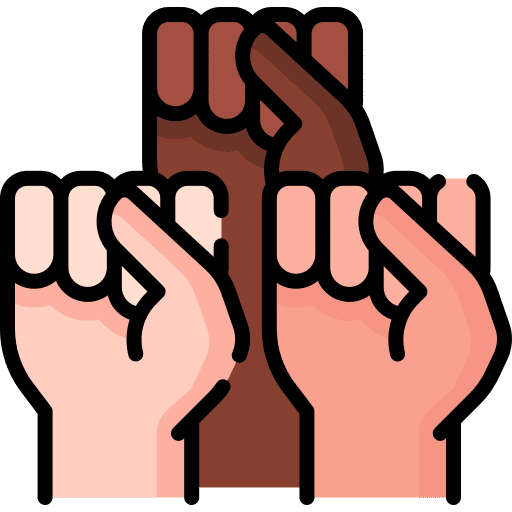 Protest no racism people diversity icon