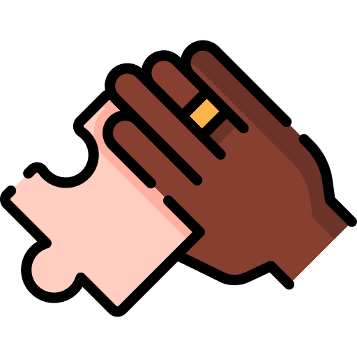 Puzzle no racism jigsaw help icon
