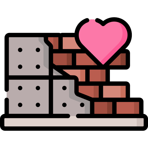 Wall love heart no racism icon