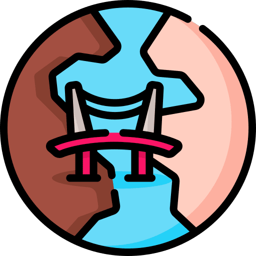 Word earth word bridge icon