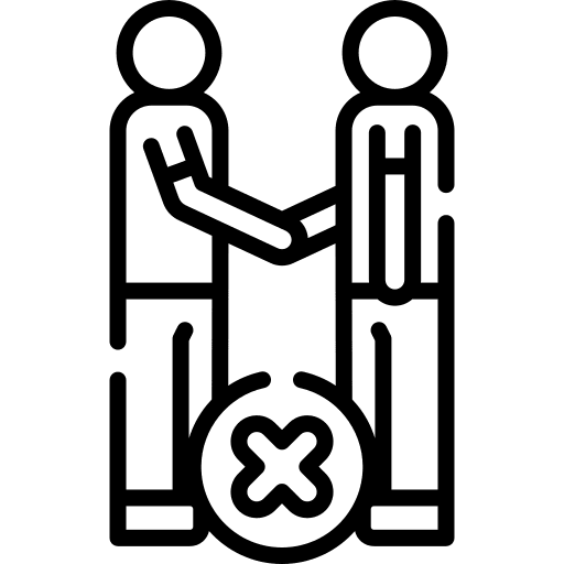 Avoid contact social distancing avoid icon