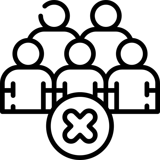 No crowd forbidden no crowd healthcare and medical icon