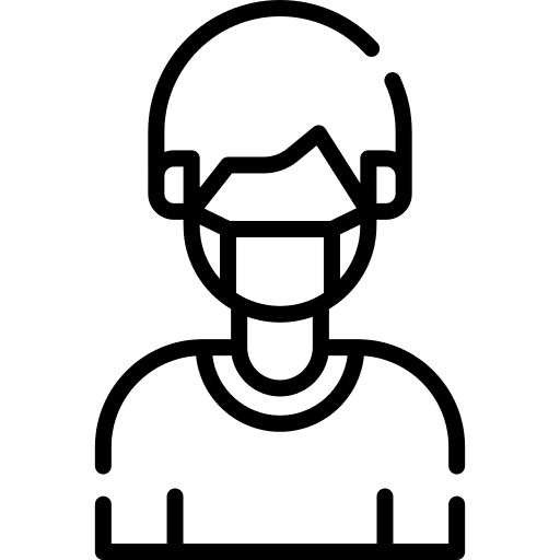 Medical mask medical mask virus bacteria icon