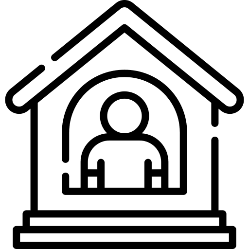 Stay home prevention virus illness icon