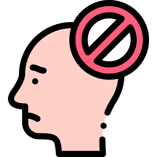 Brain thinking stuck intelligence icon