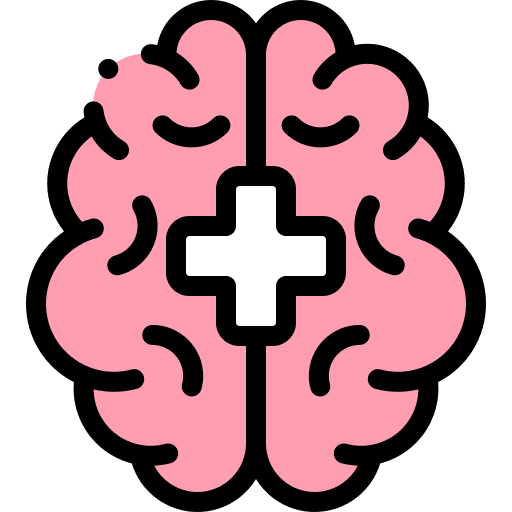 Mental health mental brain body organ icon