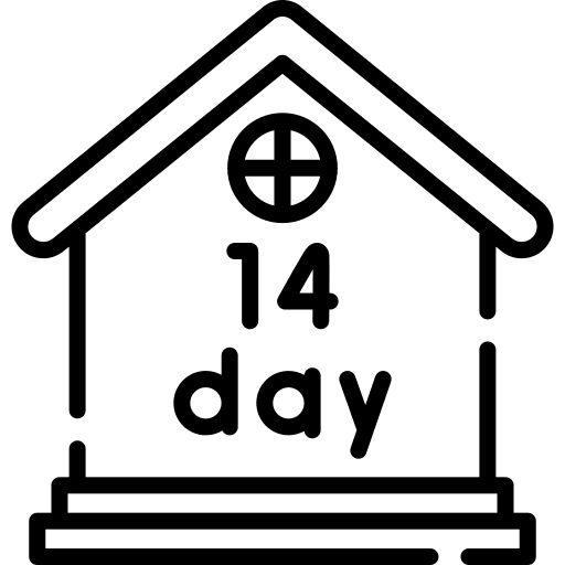 Quarantine house prevention stay home icon