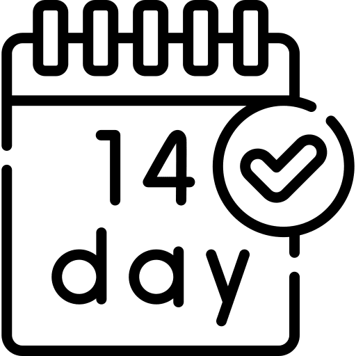 Quarantine time and date quarantine period icon