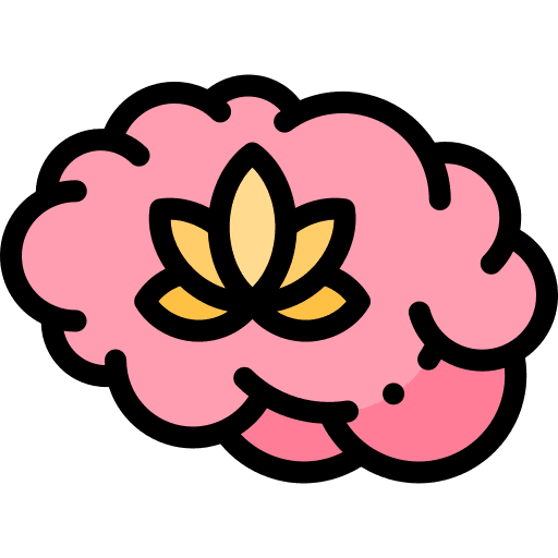 Brain mind chill mindfulness icon