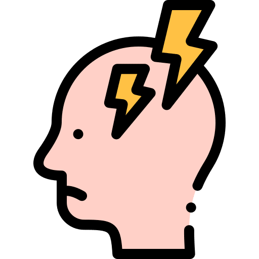 Depression weather head depression icon