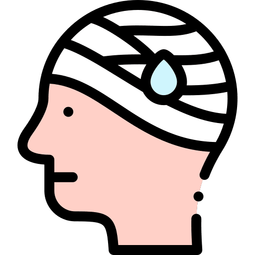 Head injury person healthcare and medical icon