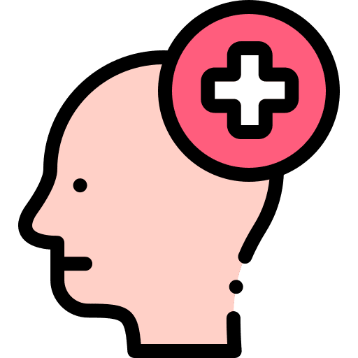 Mental health healthcare and medical mental health body organ icon
