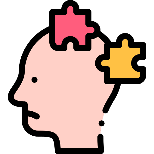 Puzzle healthcare and medical stress puzzle icon