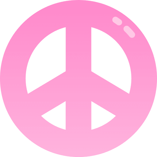 Peace loving love symbol icon