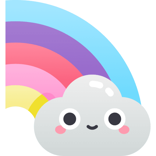 Rainbow atmospheric spectrum climate icon