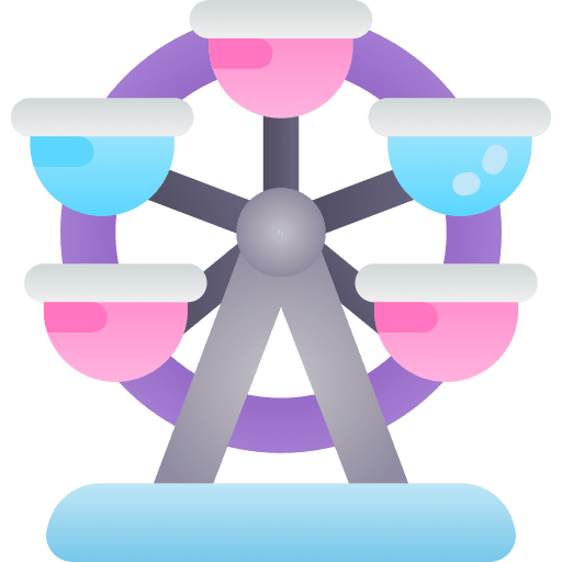 Ferris wheel funfair holiday ferris icon