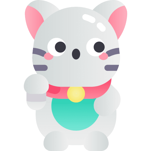 Maneki maneki neko cat cultures icon