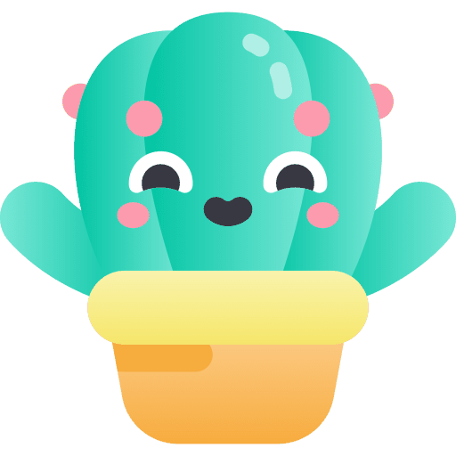 Cactus pot botanic botanical icon