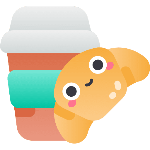 Coffee coffee sign croissant icon