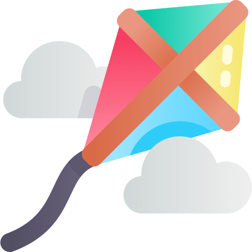 Kite entertainment toy kite icon