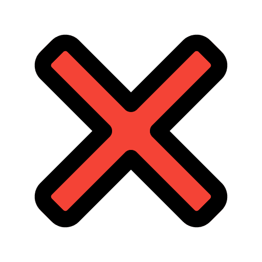 Crossed equis ui cancelled icon