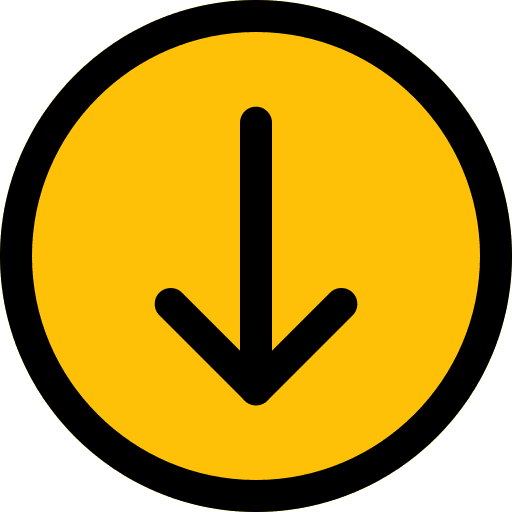 Circle button navigational down low icon