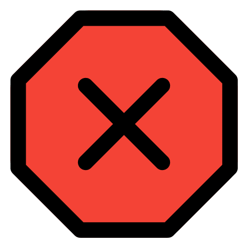 Clear erase uninstall cross icon