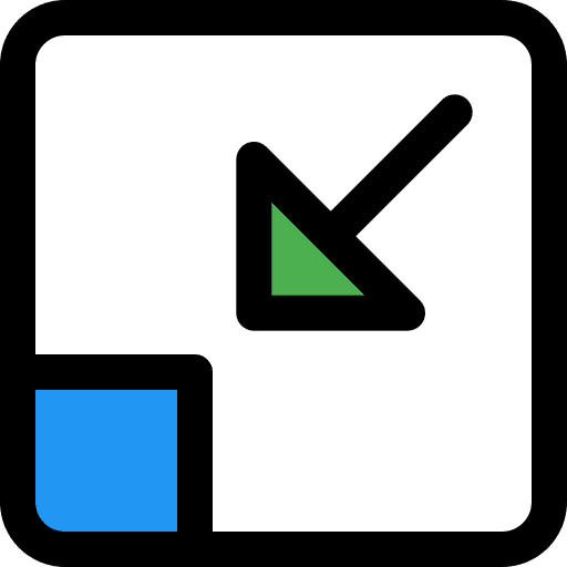 Shrink screen settings minimize square icon