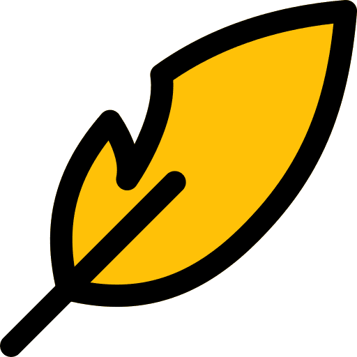 Feather smooth lightweight writing icon