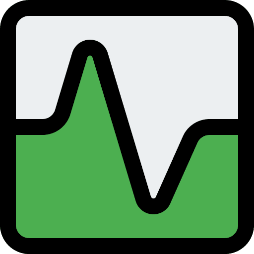 Statistics business and finance line graph chart icon