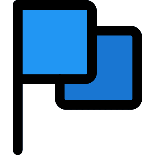 Waving flag signaling symbol flags icon