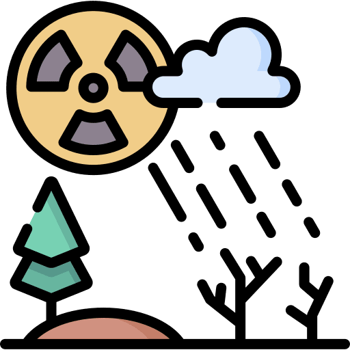 Acid rain pollution rain acid icon