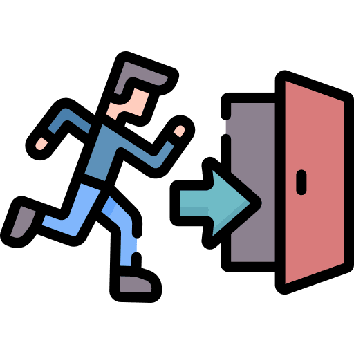 Evacuation security signs evacuate icon