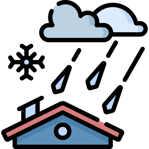 Hail storm danger cold icon