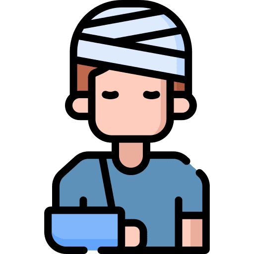 People hospital head trauma icon