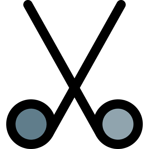 Scissors button edit ui icon