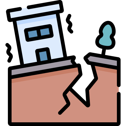 Earthquake landscape earthquake disaster icon