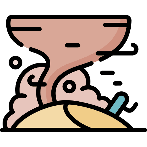 Sandstorm sand dust weather icon