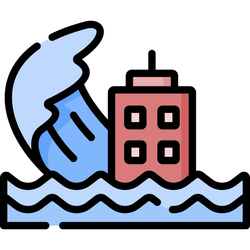 Tsunami climate change home climate icon