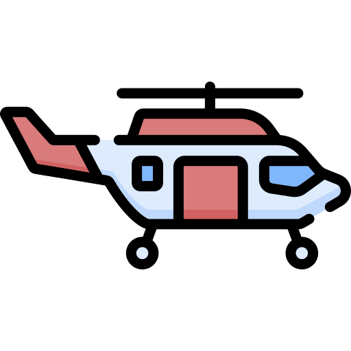 Helicopter emergency hospital ambulance icon