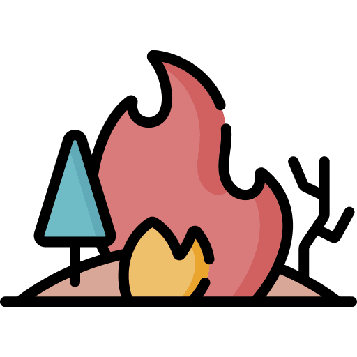 Wildfire extreme weather nature greenhouse effect icon