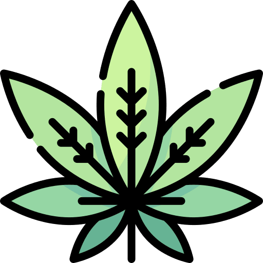 Marijuana drug weed cbd icon