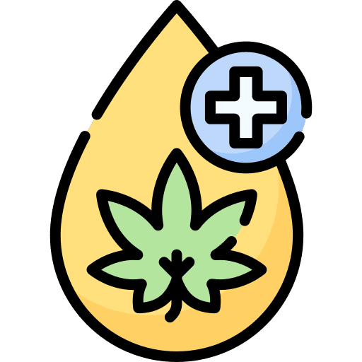 Oil leaf marijuana drop icon