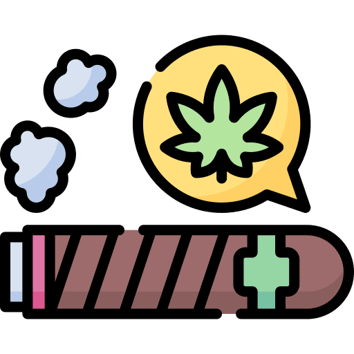 Cigar healthcare and medical leaf hemp icon