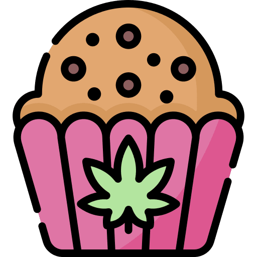 Cupcake bakery drug weed icon