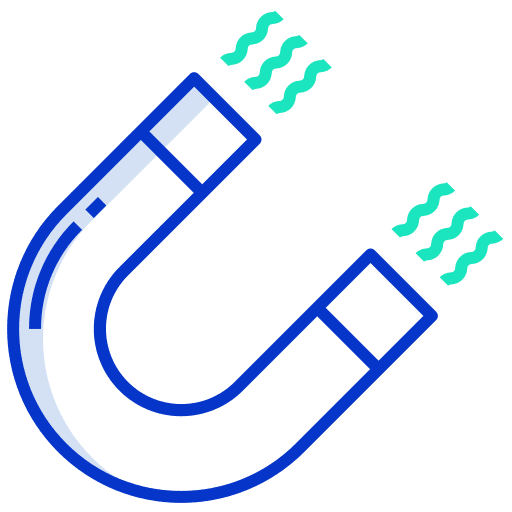 Magnet physics magnetic education icon